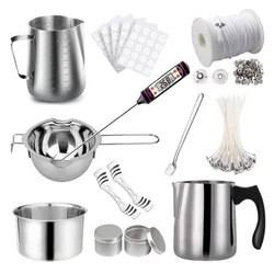 Kit de Mèches de Bougie pour Aromathérapie, Pot Verseur d'Avertissement, Matériel de Fusion, Outils Artisanaux, DIY