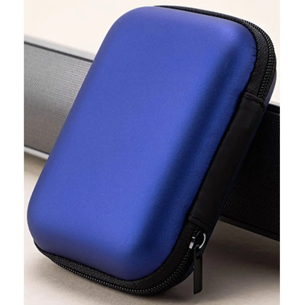 2023 Portable 7 Color Headphone Data Cable Storage Case Charger Power Bank Rectangular Box EVA Zipper Bag Pocket Pouch