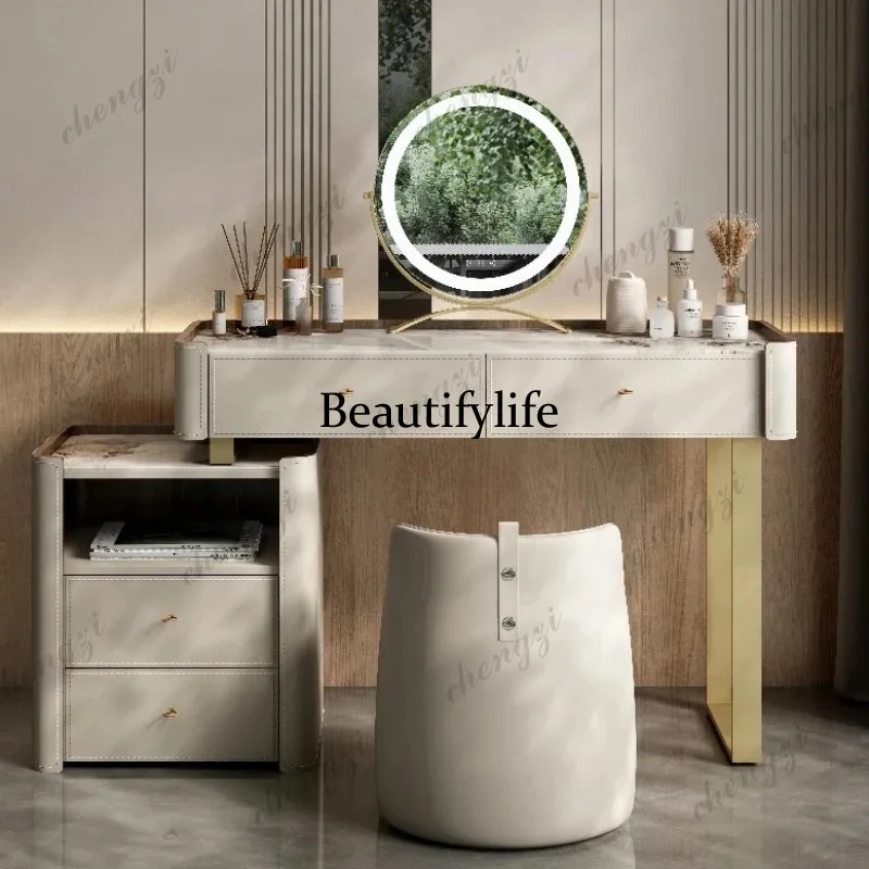 

Stool Mirror Vanity Table Organizer Nordic Modern Luxury Makeup Dressing Table Drawer Storage Vanitty Tocador Bedroom Furniture