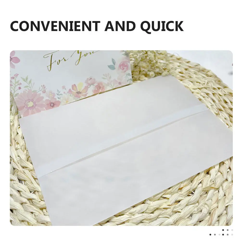 50Pcs Paper Envelopes Pre-Folded Clear Translucent Invitation Jackets Wedding Accessories Stylish Protection Versatile
