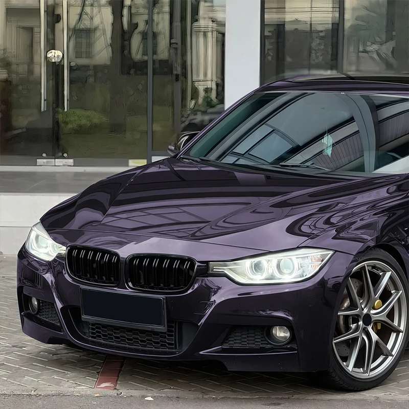 لسيارات BMW 3 Series F30 F31 F35 2013-2019 شبكات المصد الأمامي لشبكات خط واحد ومزدوج ملحقات شوايات السباق العلوية #3