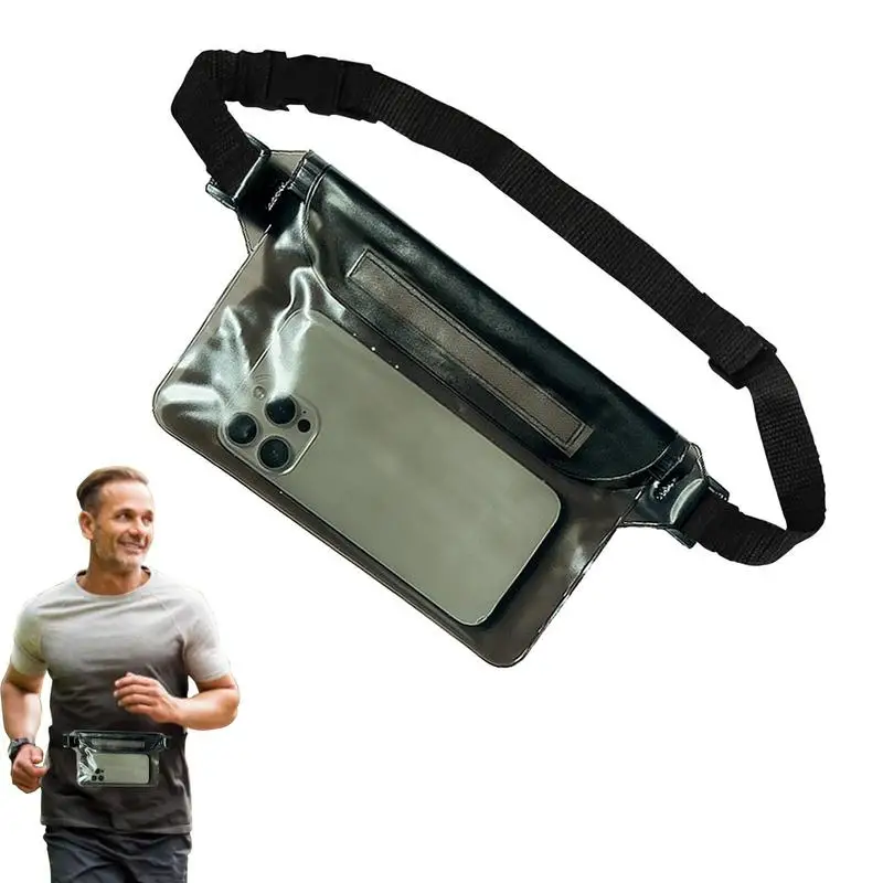 Waterproof Swimming Bag Ski Drift Diving Shoulder Waist Pack Bag With Waist Strap Phone Fanny Pack Mobile Belt Bag For Rafting