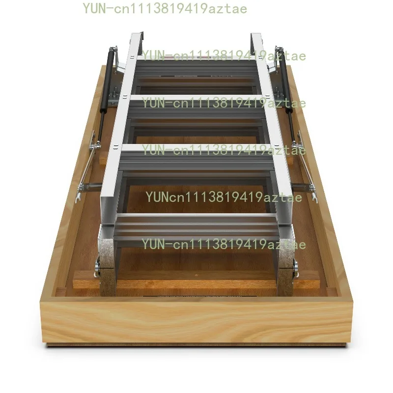 Modern Style Factory Direct Sale Folding Attic Ladder, Retractable Attic Stairs with Safety Handrails