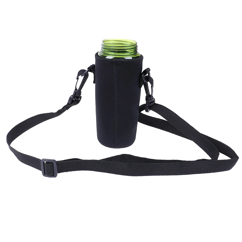 420ml-1500ml Portable Water Bottle Carrier Insulated Neoprene Holder Pouch Bag With Adjustable Shoulder Strap