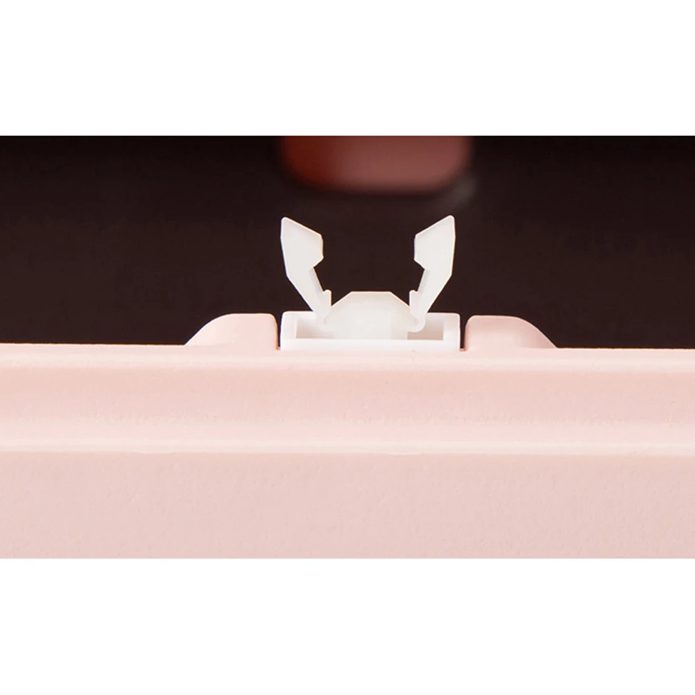 

Press Cover Garbage Can Table Waste Bin Container Pink Small Size Design Chic Fashionable Desk Recycling Receipts