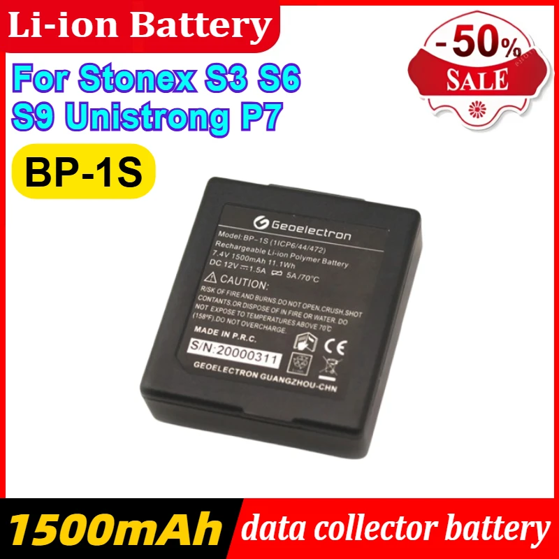 

BP-1S Battery 7.4V 1500mAh for Stonex S3 S6 S9 Unistrong P7 Data Collector LI-ion Battery