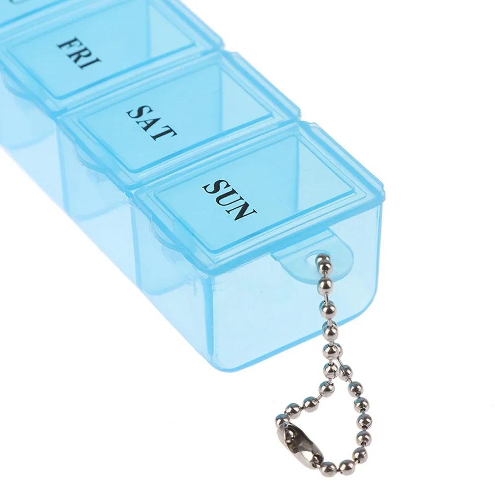 7Day Pill Organizer, Moisture-Proof Pill Case, Weekly Portable Medicine Box Dispenser for Purse Travel Vitamin Holder Containers