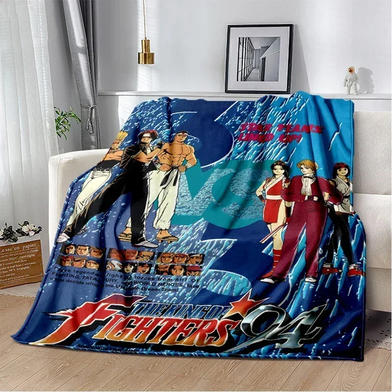 

KOF Anime Soft Plush Sofa Bed Throwing Cartoon Picnic Thin Blankets Modern Flannel Blanket Cover Gedruckt Bettdecke Geschenk