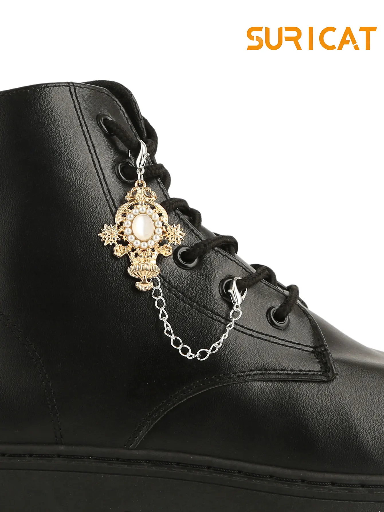 Gothic Punk Style Single-Piece Personalized Pendant Shoe Chain, Suitable for Casual Shoes, Sneakers, Canvas Shoes, Boots, DIY Shoe Accessories, Detachable and Reusable