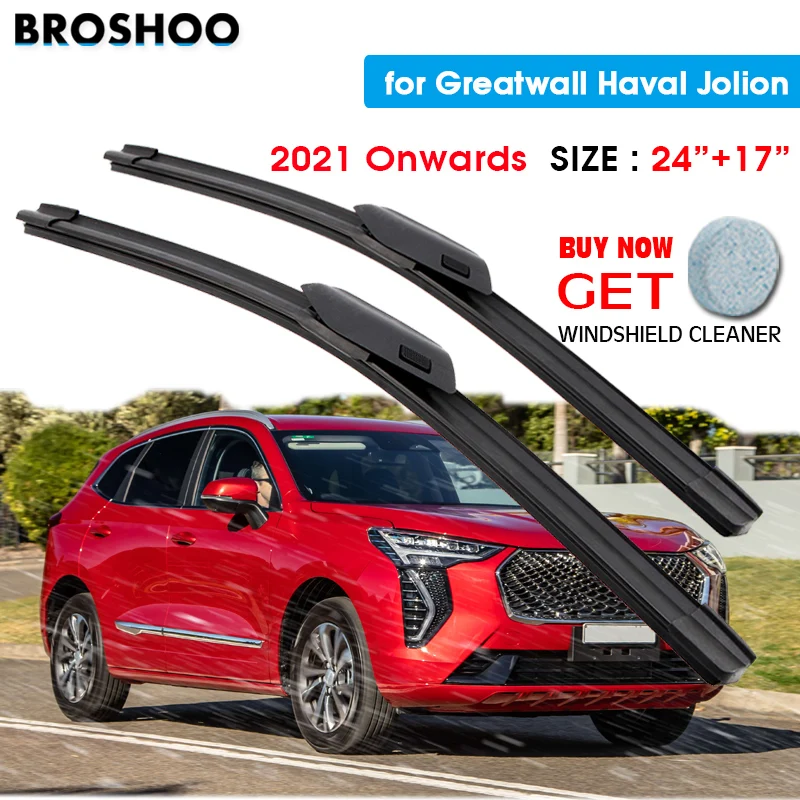 

New Wiper Car Wiper Blades 24"+17" For Haval Jolion 2021 Onwards Windscreen Windshield Wipers Blades LHD Auto Accessories