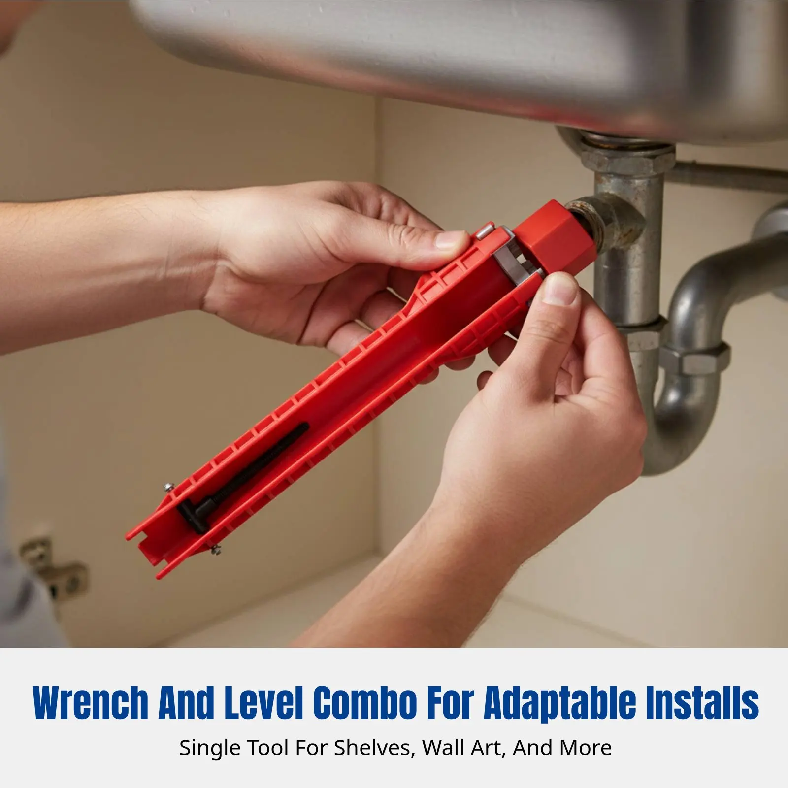Multifunction Bathroom Wrench, Adjustable Basin Wrench for Faucet and Pipe