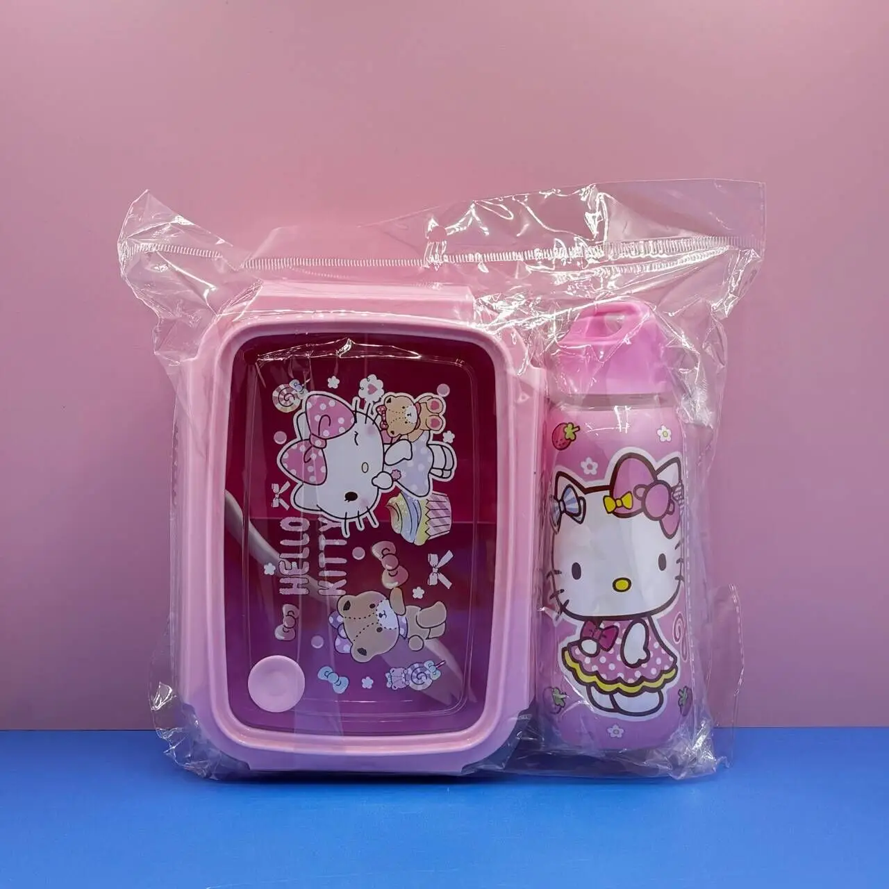 Hot Sanrios Hellokitty Lunch Box Cartoon Lunch Box Ins Kuromi Drink Cup Water Cup Cute Lunch Box Home Office Anime Tableware Set