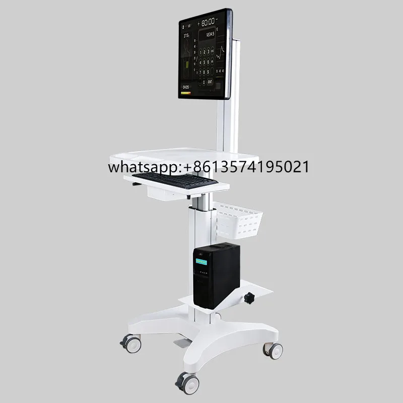Excellent Ergonomic Gas Lift Mobile Medical Computer Workstation Cart