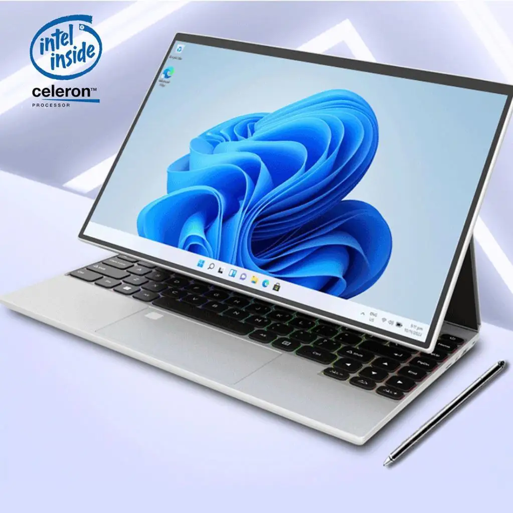 

2023 New 14 Inch YOGA Multi Form Touch Screen RGB Keyboard Windows 10 Intel Celeron N5105 16GB RAM Portable 2 in 1Tablet Laptop