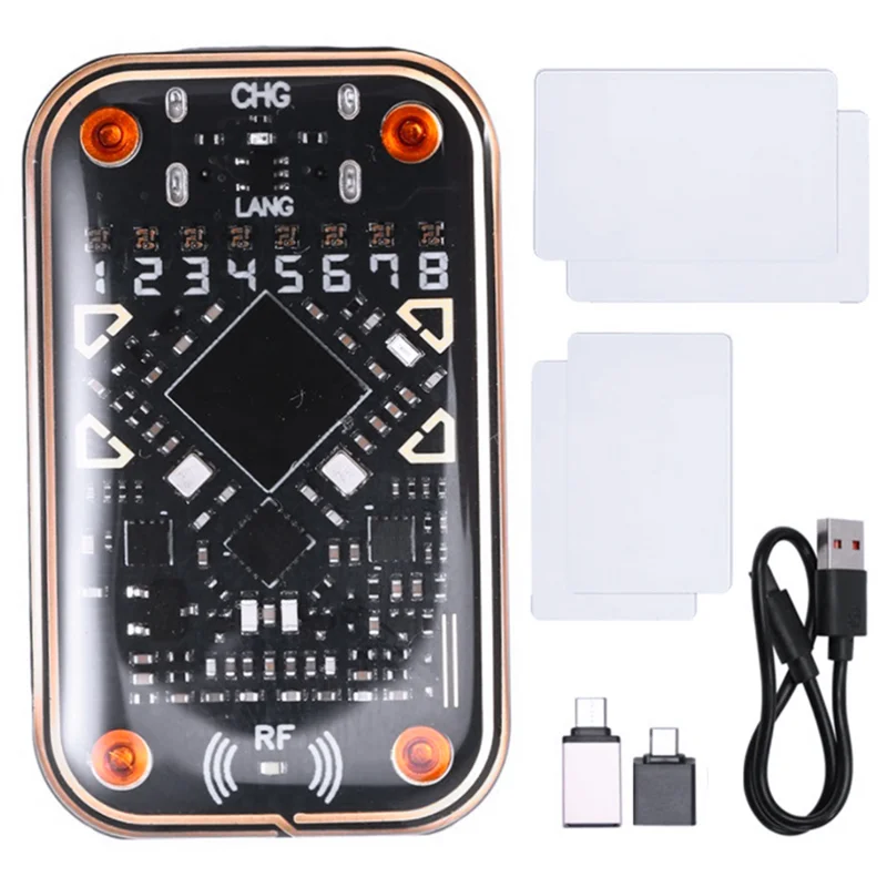 B27B Chameleon Ultra V2.0 RFID Smart Chip Reader Smart Card Emulator+2XCUID/UID Card 125K 13.56M Card Decode Duplicator