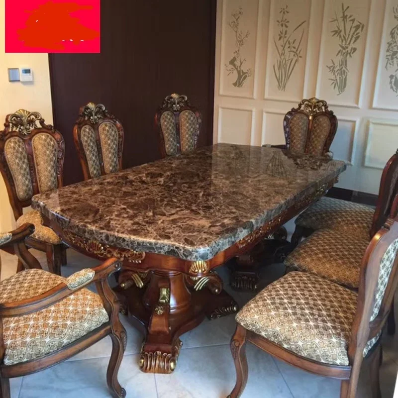 Top Dining Table and Chair Sets Model Marble Italian and European Luxury Dining Room Furniture Modern Furniture Home Furniture