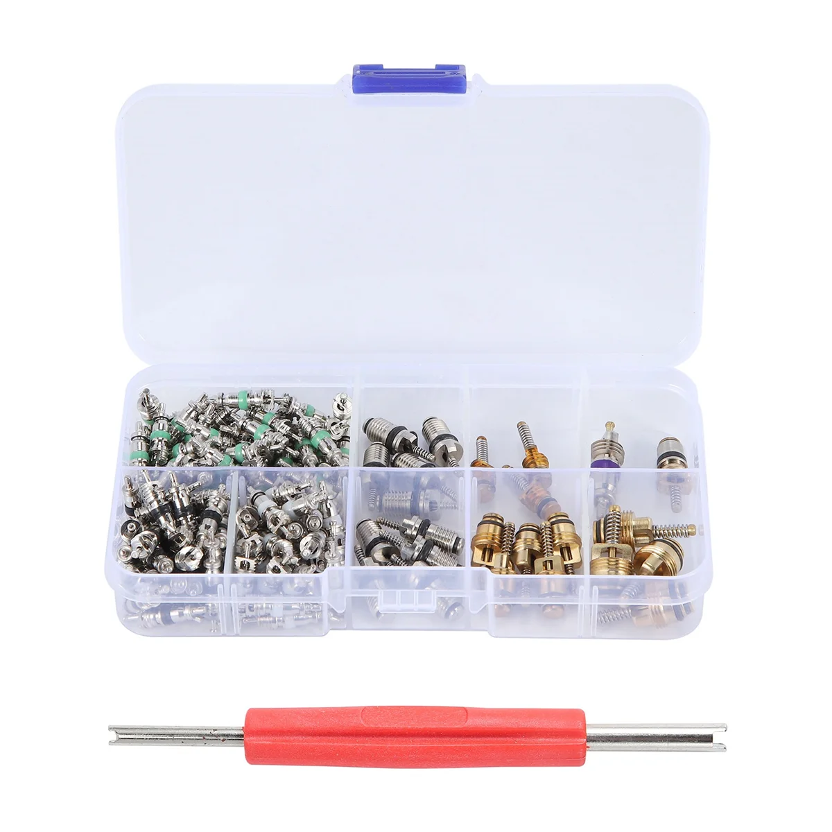 135 Pcs Auto Air Valve Core R134 Remover Assortment Kit For Toyota