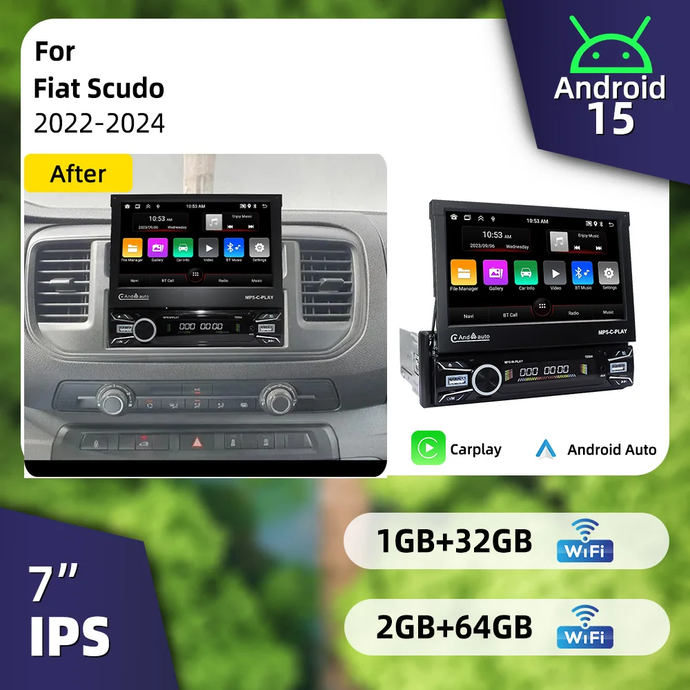 1Din Telescopic Car Stereo 7