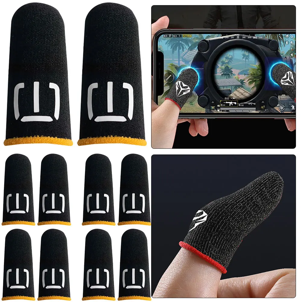 

10Pcs Finger Glove Fingertips for PUBG Game Gaming Thumb Sleeve Touch Screen (C1)