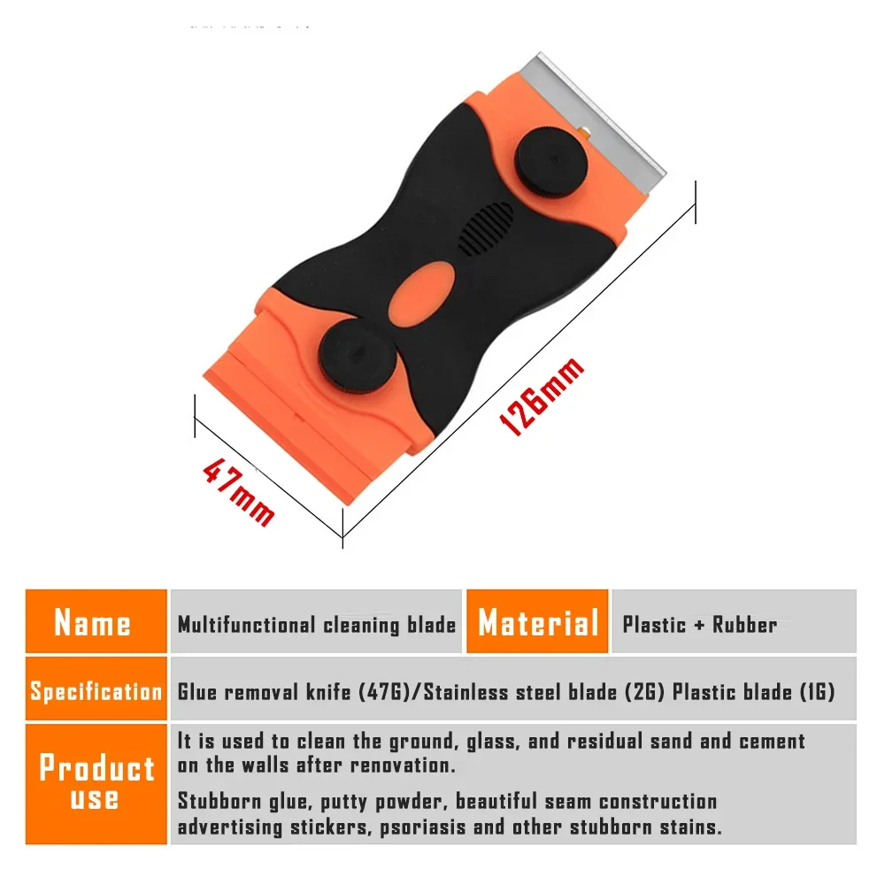 1/2/10 قطعة الوجهين مكشطة مع البلاستيك مقبض شفرة أداة للمنزل سيارة كوب سيراميك المطبخ التفاف الغراء ممسحة مزيل