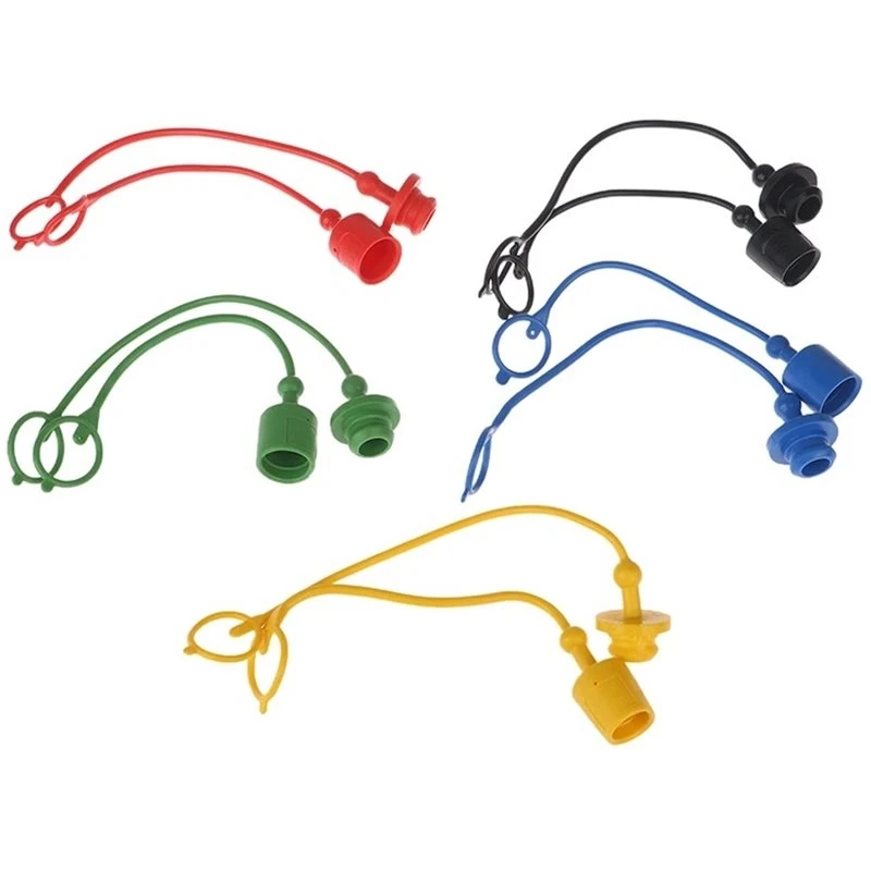 B52C Hydraulic Quick Coupler 5Pairs 1/2 ISO-A Male Dust Cap And Female Plug Cover Fits Hydraulic Quick Disconnects Couplers