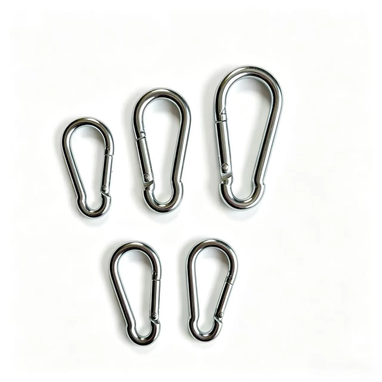 Snap Hook Spring Loaded Carabiner Clip 4/5/6 mm Metal Spring Hook Not for Climbing