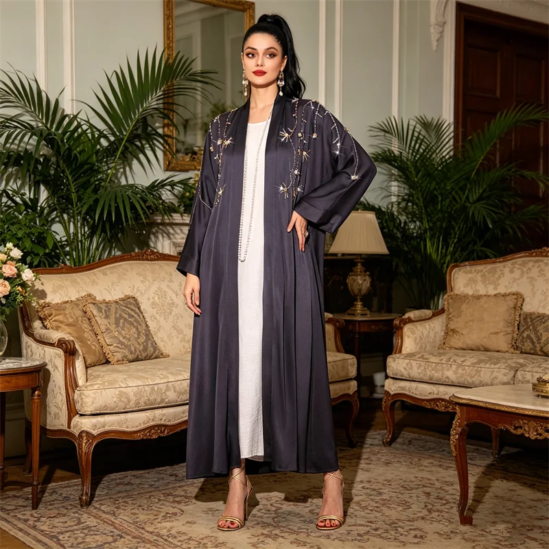 

Eid Diamond Abaya for Women Muslim Dress Dubai Abbayas Caftan Kebaya Morocco Kaftan Abayas Robe Kimono Ramadan Vestidos Jalabiya