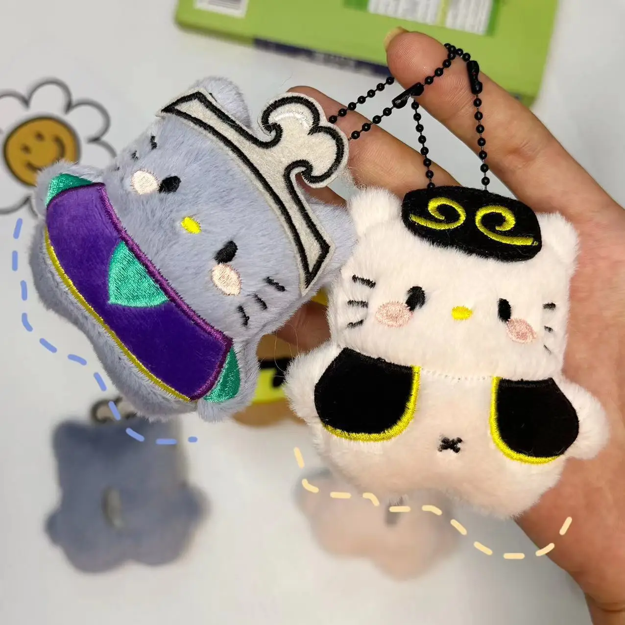 Kawaii Hello Kitty Cosplay Black Myth Wukong Plush Stuffed Toys Pendant Keychain Funny Hello Kitty Plush Keychain Accessorie New