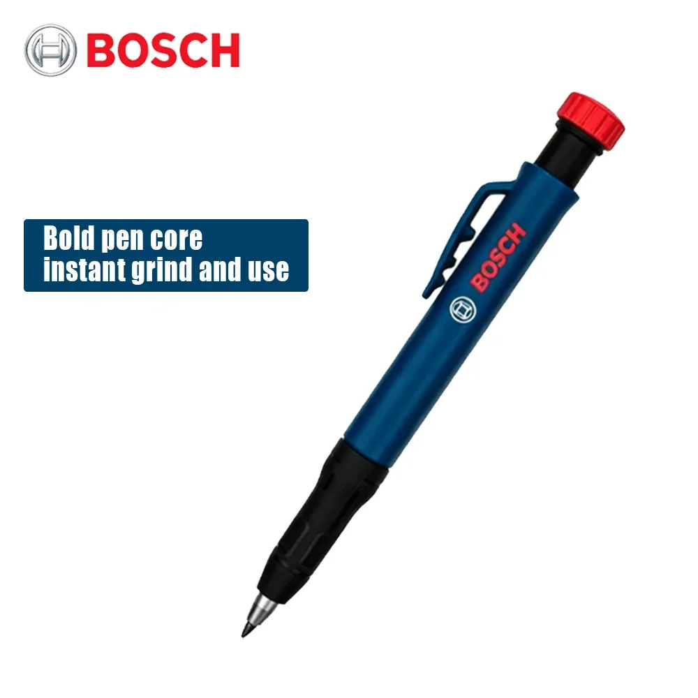 BOSCH 2.8mm HB Deep Hole Marking Pencil Woodworking Carpenter Pencil With Built-In Sharpener Construction Measuring Tool DIY