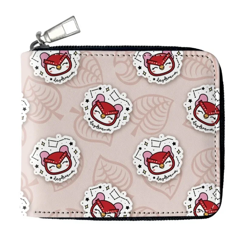 Portafogli con cerniera Anime Animal Crossing per le donne portamonete in pelle PU cartone animato per le donne portafoglio carino porta carte