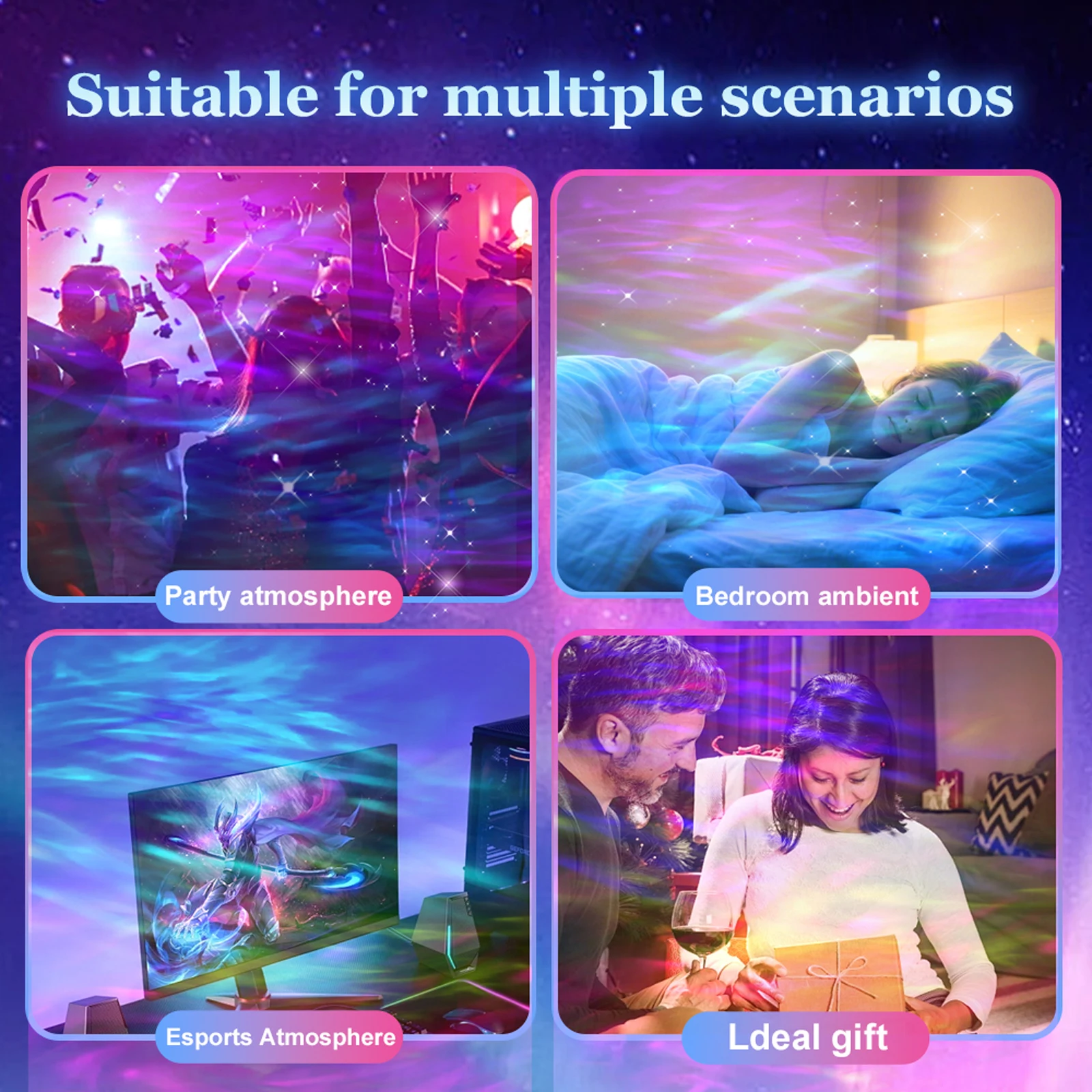 

Northern Light Projector Dinosaur Egg Shape Ocean Wave Ceiling Projector RGB 2-In-1 Galaxy Projector Lamp for Adults Kids Room