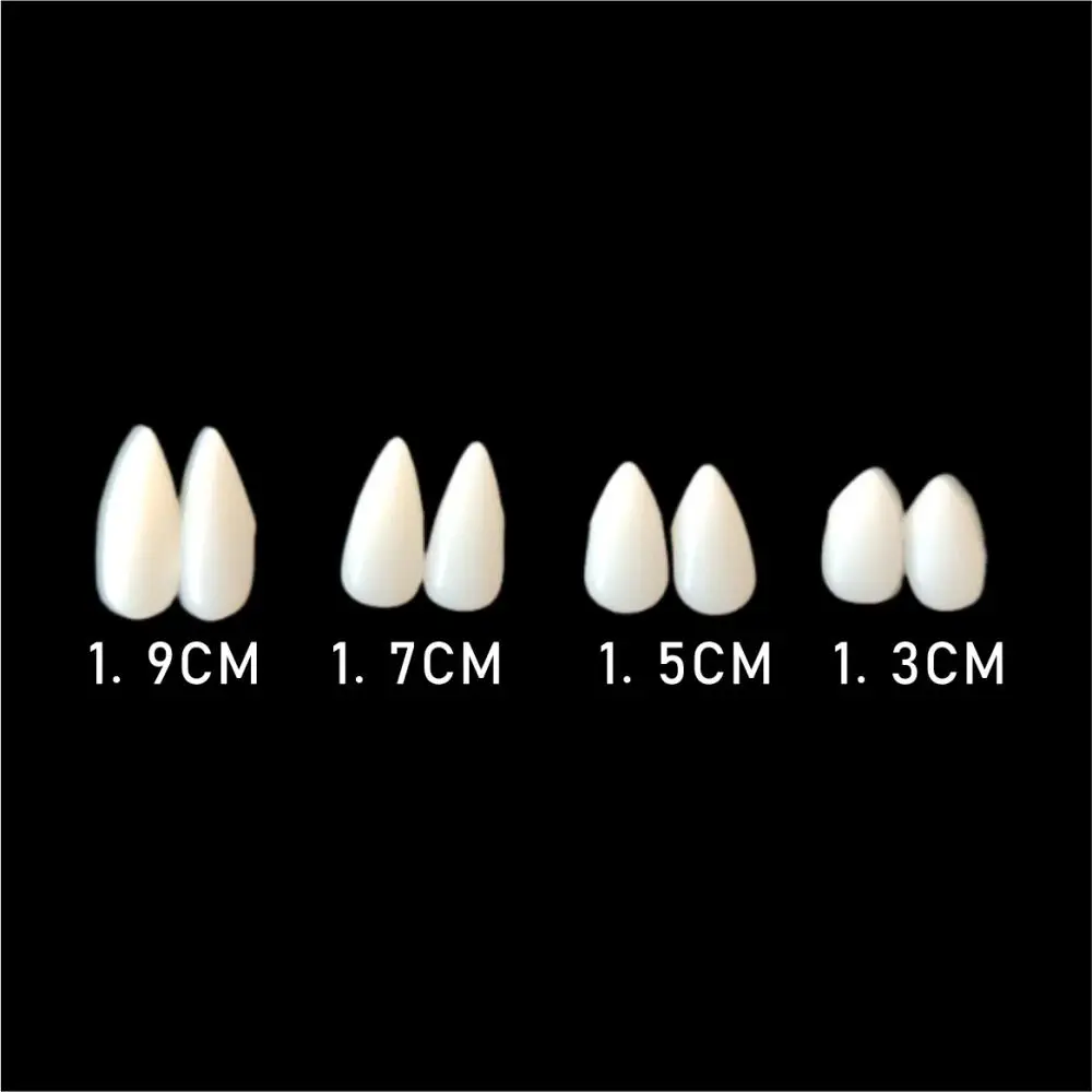 هالوين 1 زوج/4 أزواج مصاص دماء الأنياب وهمية الأسنان تأثيري الدعائم ماكياج حفلة الراتنج DIY الأنياب ومجموعة هدايا لاصق مجاني