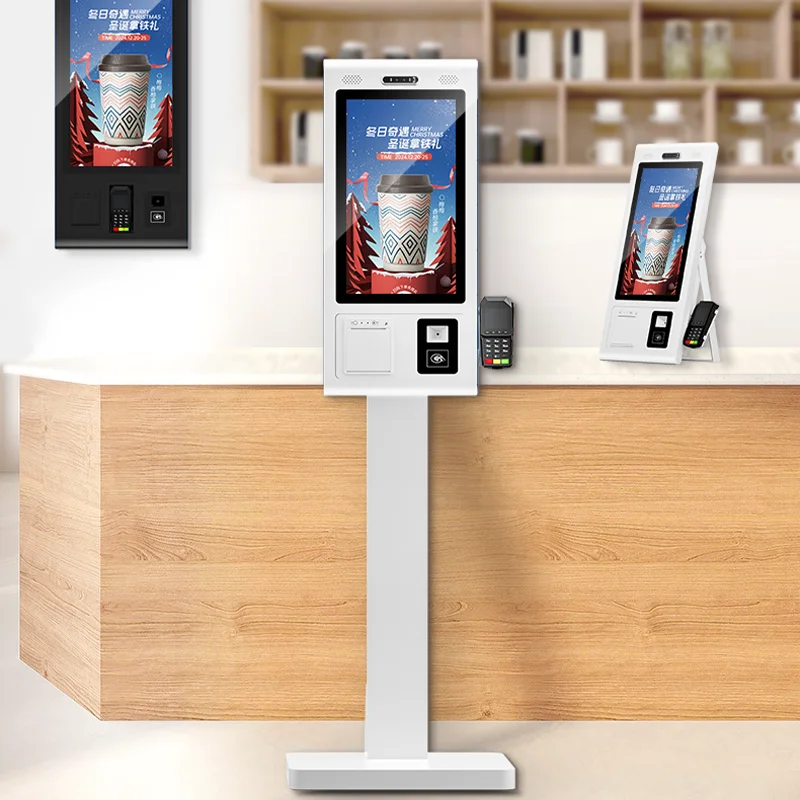 21,5-calowy ekran dotykowy POS System samoobsługowy do zamówień szybkiej obsługi Terminal Maszyna Kiosk płatniczy