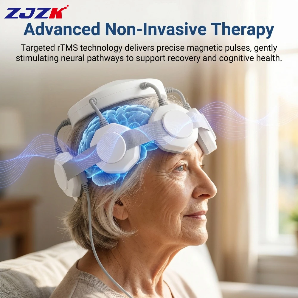 

ZJZK Non Invsavie Rtms Transcranial Magnetic Stimulation Brain 40hz Light Brain Therapy for Alzheimers Parkinsons Stroke Autism