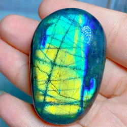 Natural Crystal Flashy Blue Labradorite Palm Gemstones Healing High Quality Mineral Energy Stone Reiki Home Decorations Gift Ore