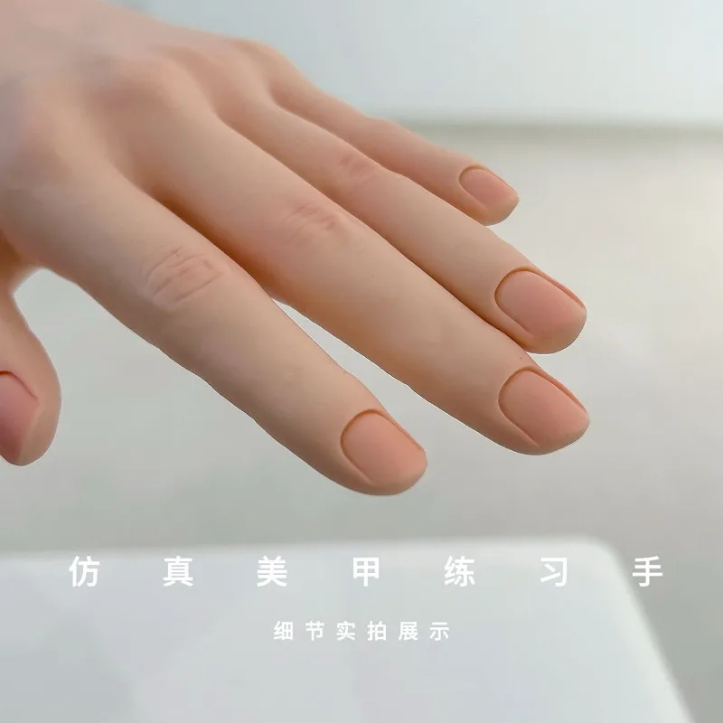 

Bendable Silicone Practice Hand for Nails, Flexible Fake Training Hand Manicure Tool for Beginners