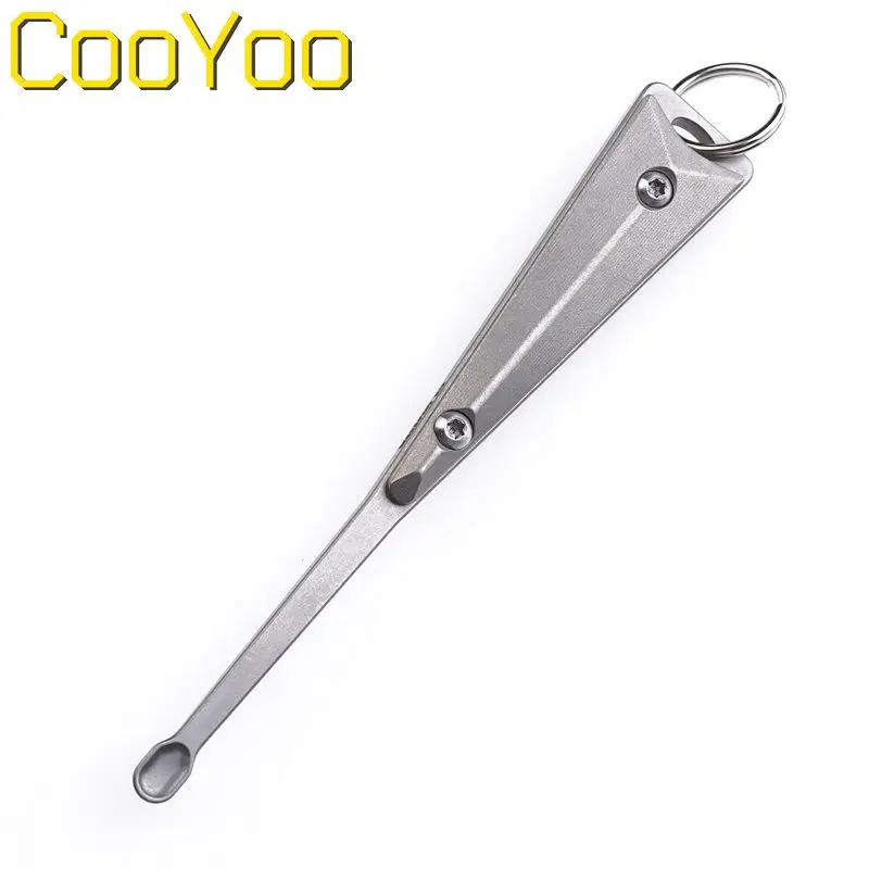 

CooYoo EP2 Ear Scoop Clearner Key Chain Portable EDC Titanium Alloy Remover Wax Removal Tool