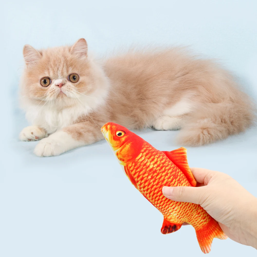 Cat Scratch Board Plush Cat Toy Catnip Stuffed Pillow Doll 3D Fish Shape For Pet Gifts Cute Simulation Fish Playing Toy