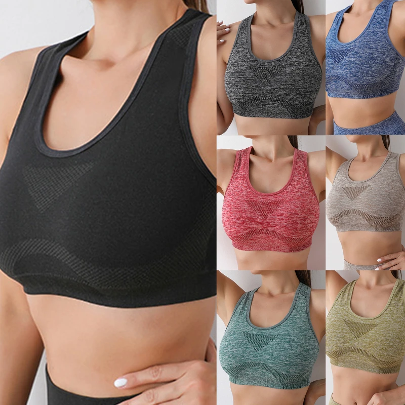 Women Sports Bra Top Push Up Fitness Yoga Bra Underwear Sport Tops For Women Breathable Running Vest Gym Wear NEW