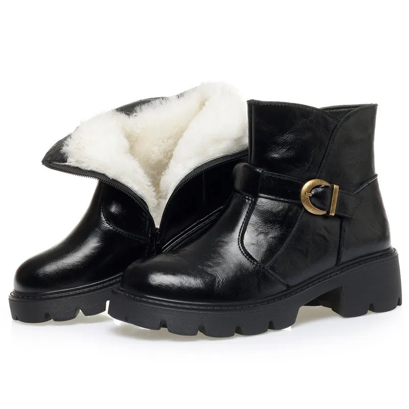 

AIYUQI Women Winter Boots Large Size 2025 New Genuine Leather Women Snow Boots Fashiona Natural Wool Warm Women's Riding Boots