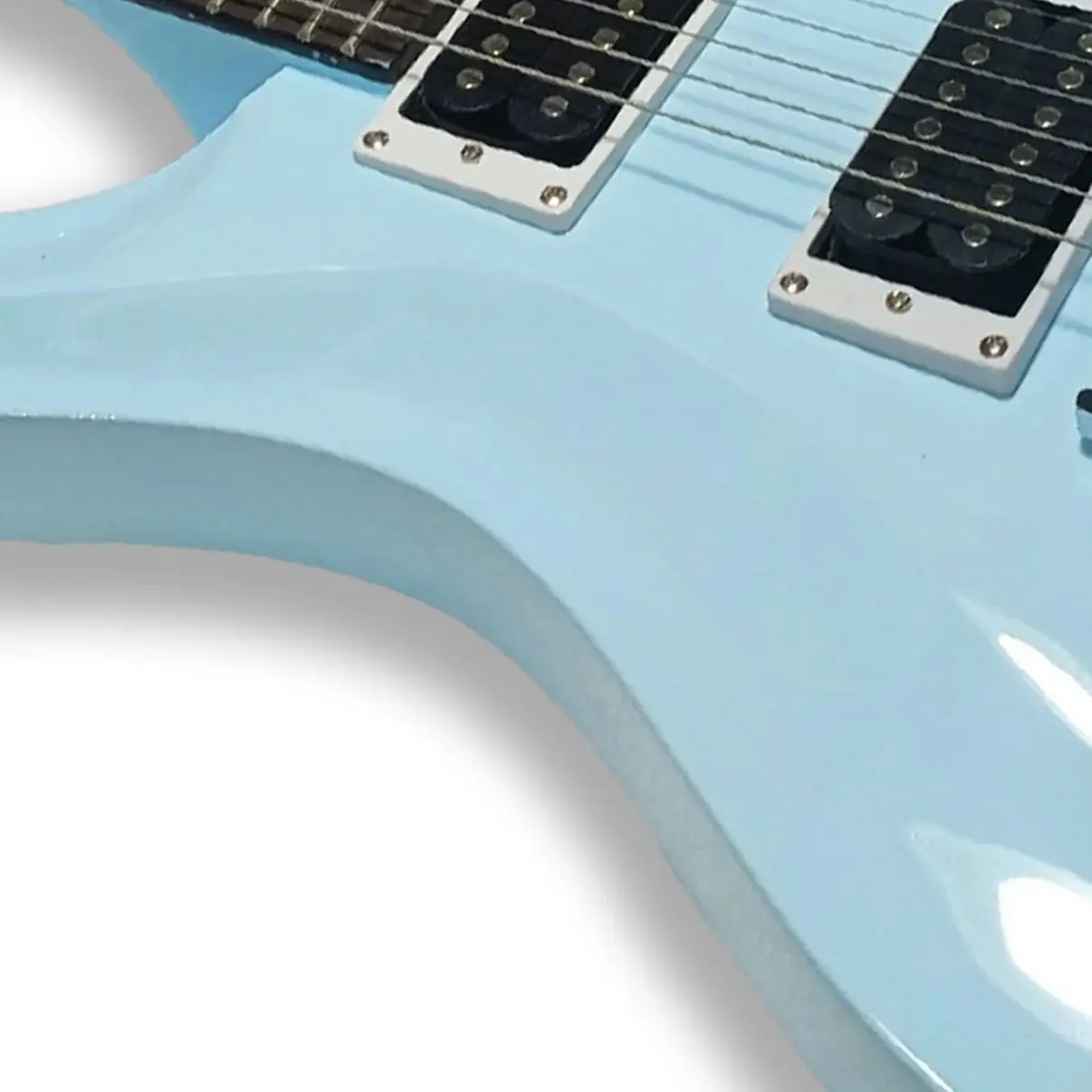 BtShop-Guitare électrique bleu ciel avec incrustation d'oiseau, manche en palissandre, mahNestbody, Nestmahneck