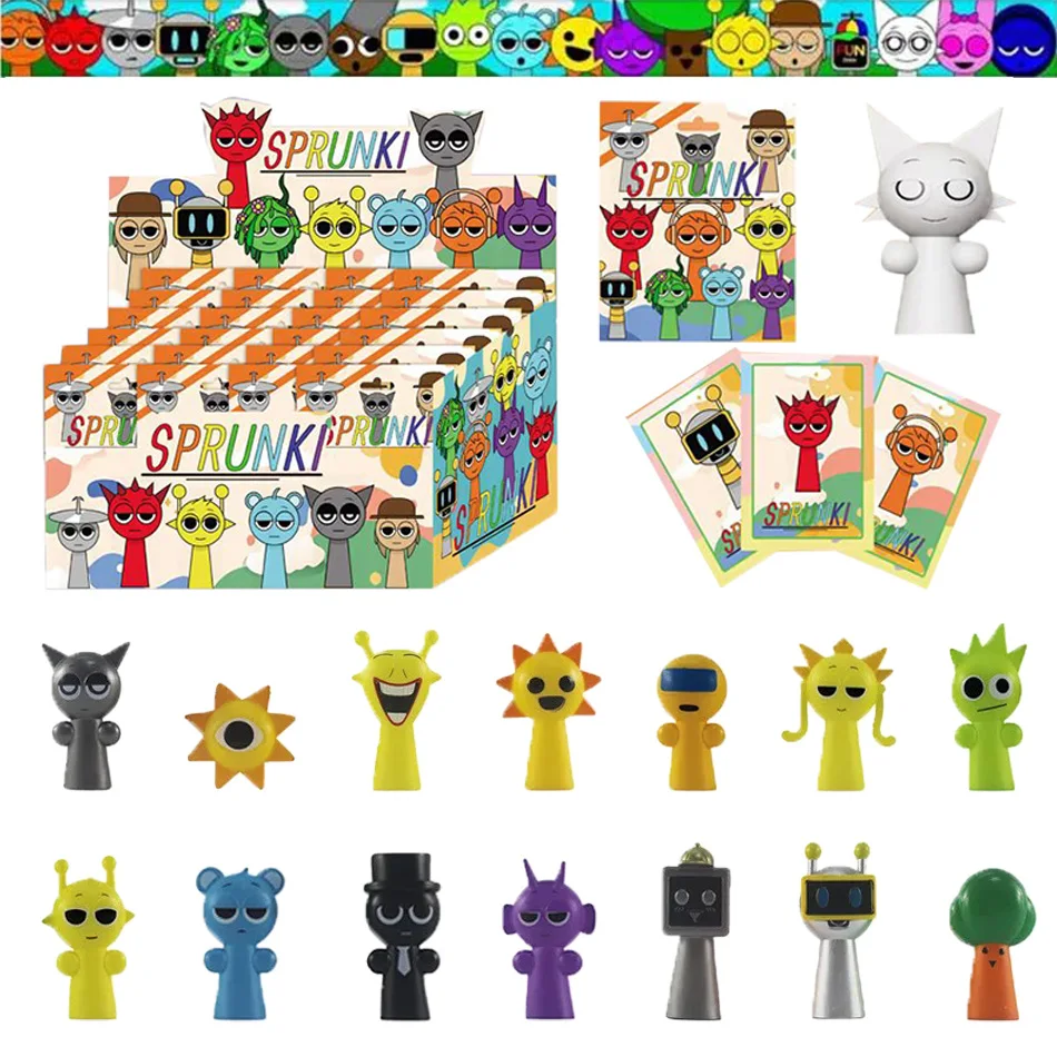 

Забавные модели персонажей Sprunki, новая слепая коробка, ПВХ Sprunki, игра, экшн-игрушки, куклы, набор персонажей, детские подарки на день рождения, Рождество