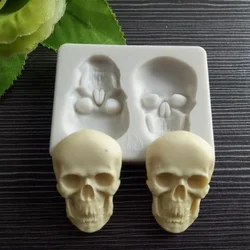 Halloween Skull Fondant Mould Silicone DIY Cookie Cutter Mold Cake Baking Kitchen Decor Chocolate Fudge Mould Lollipop Mold