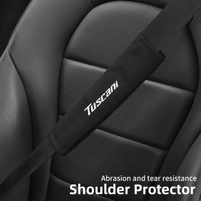 Housse de ceinture de sécurité en daim, fournitures d'intérieur de voiture, pour Hyundai Tuscani Coupe Tiburon I30 I20 IX35 I40 Getz Veloster Kona Tucson