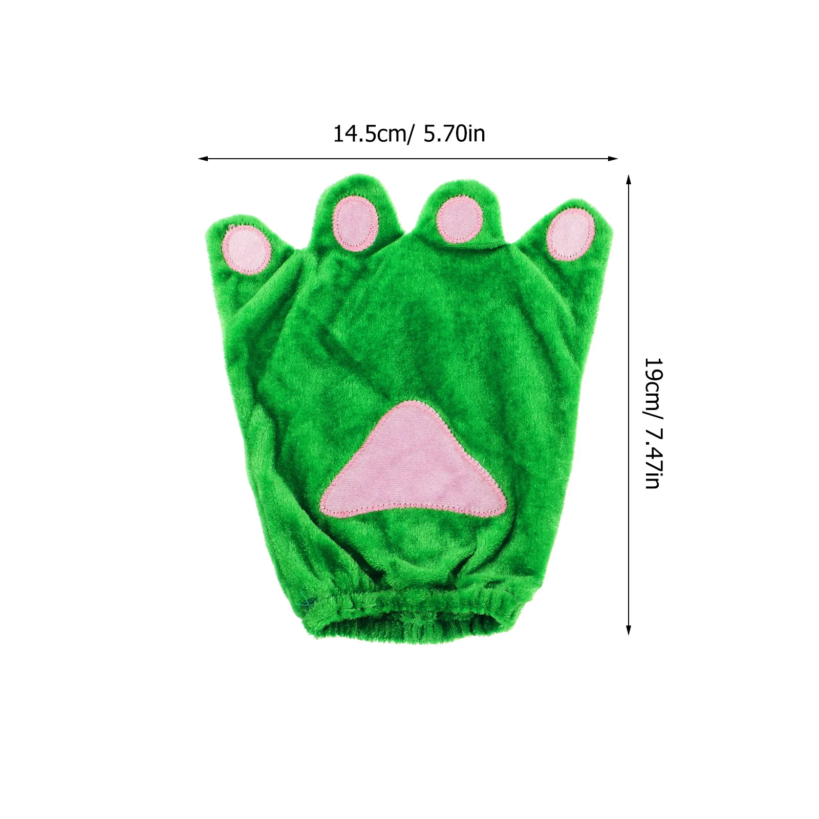 1 Pair Claw Gloves Green Animal Paw Design Soft Stretchy For Halloween Party Performance Cosplay Adults Paw Gloves
