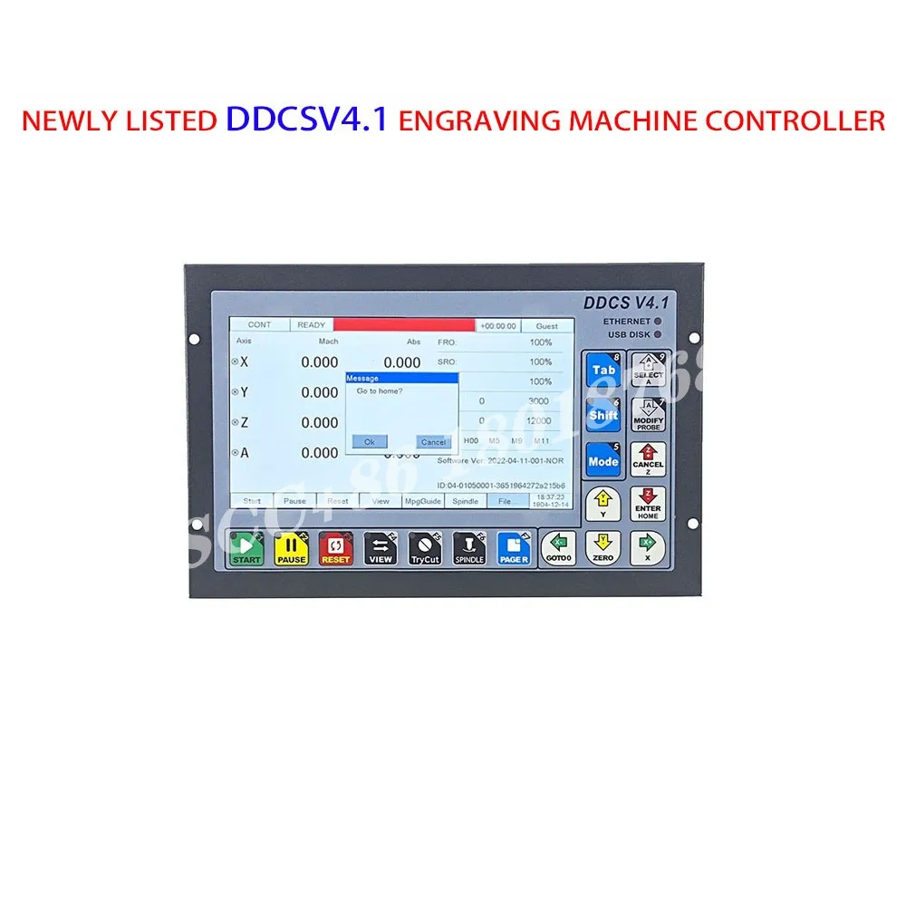 New 4axis offline motion controller DDCSV4.1 engraving and milling machine control system emergency stop electronic handwheelMPG