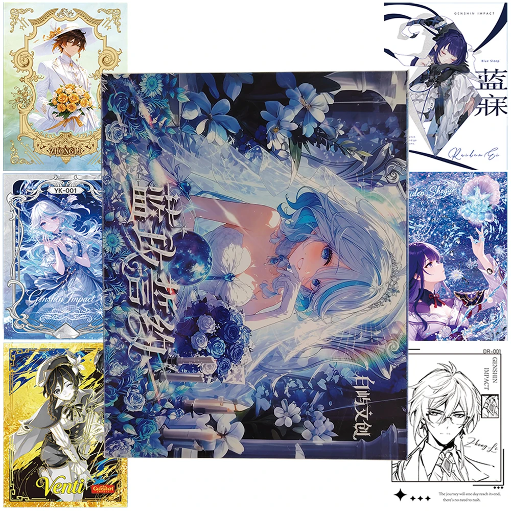 Genshin Impact Collection Cards Christmas Family Reunion Holiday Gift for Teenagers Open World Adventure Game Cards Peripheral
