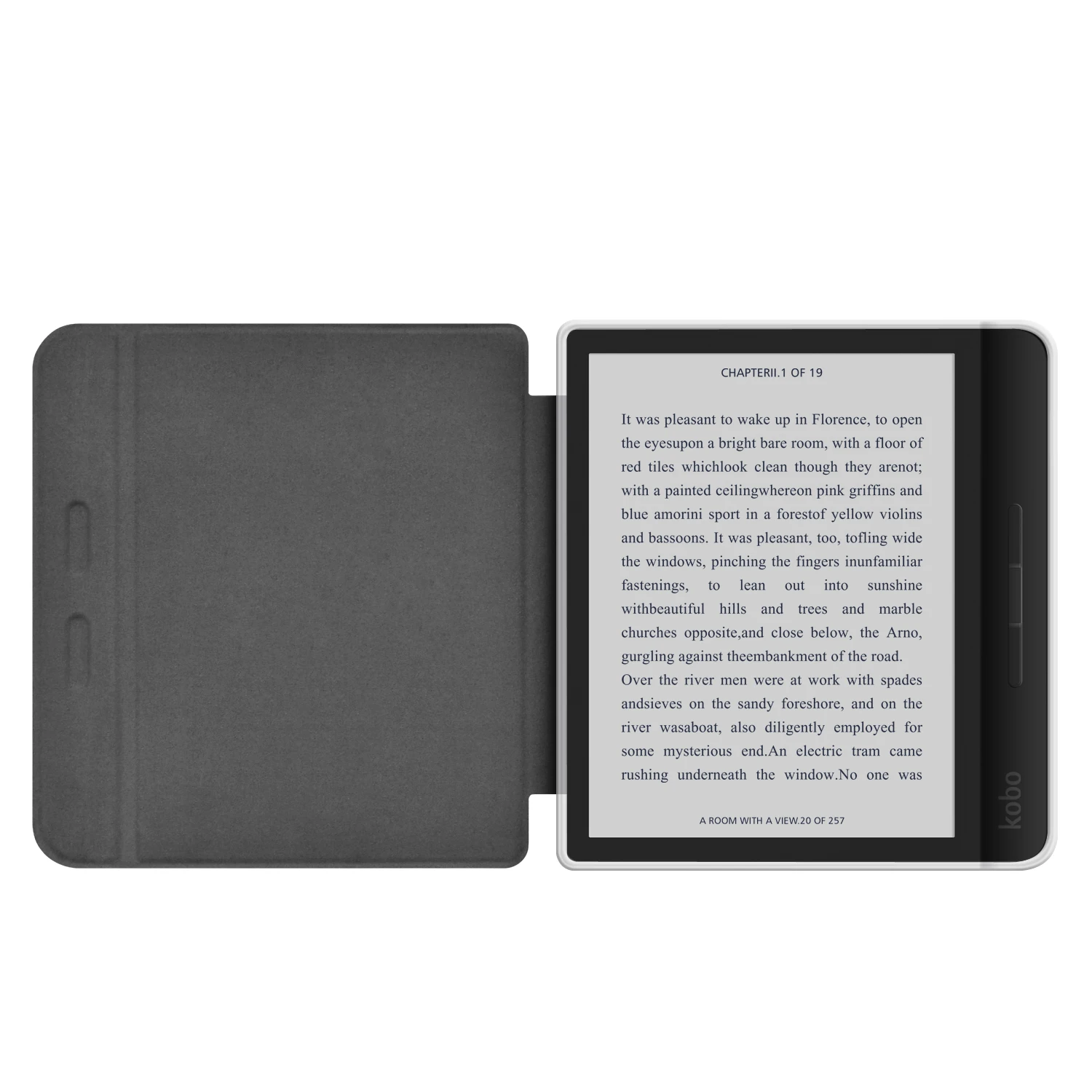 Custodia Flip Cover in pelle PU con retro trasparente per Kobo Libra 2 Custodia Kobo Libra Color