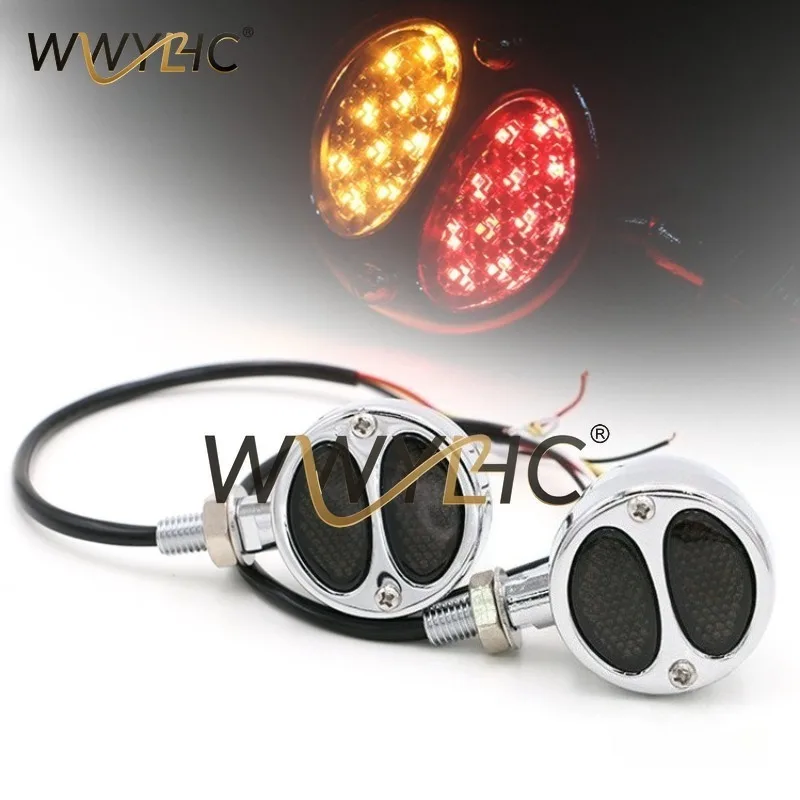 Suitable for Retro Turn Signal LED Indicator Lights for Motorcycles, Cruise Control Crown CG
