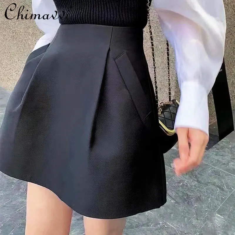 High-End Skirt Women's European Station 2022 Early Autumn New Korean Style Graceful and Fashionable Puffy A- Line Bud Skirts